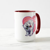 Valentinstag des Polarbären Tasse (VorderseiteRechts)