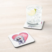 Valentinstag des Polarbären Untersetzer (Rechte Seite)