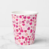 Valentinstag des rosa Herzens Pappbecher (Rückseite)