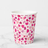Valentinstag des rosa Herzens Pappbecher (Rechts)