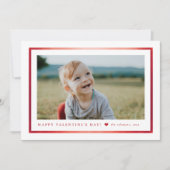 Valentinstag des Roten Fotos Mitteilungskarte (Vorderseite)