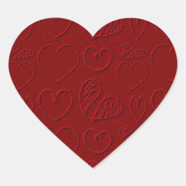 Valentinstag des Roten Herzens Herz-Aufkleber