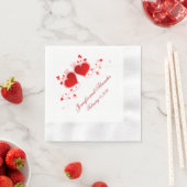 Valentinstag des Roten Herzens Hochzeit von Napkin Serviette (Beispiel)