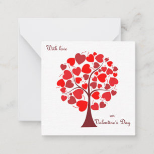Valentinstag des Roten Herzens Mitteilungskarte