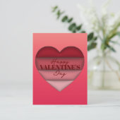 Valentinstag des Roten Herzens Postkarte (Stehend Vorderseite)