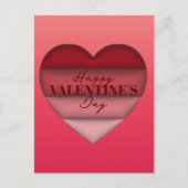 Valentinstag des Roten Herzens Postkarte (Vorderseite)