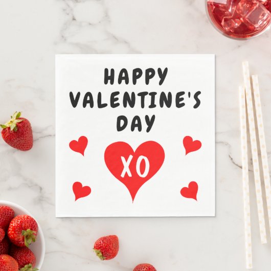 Valentinstag des Roten Herzens Serviette (Beispiel)