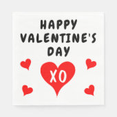 Valentinstag des Roten Herzens Serviette (Vorderseite)