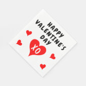 Valentinstag des Roten Herzens Serviette (Ecke)