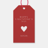 Valentinstag des Roten und Weißen Herzens Geschenkanhänger (Vorderseite)