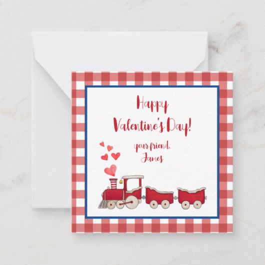 Valentinstag des Roten Zuges Mitteilungskarte (Vorderseite)