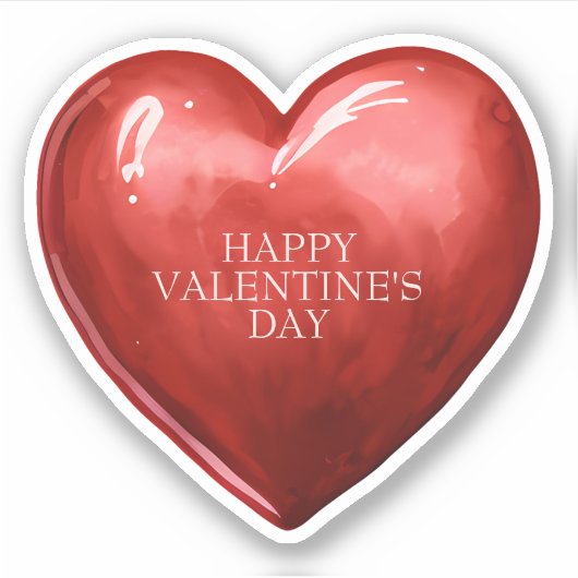 Valentinstag des Vintagen Aufkleber (Vorderseite)