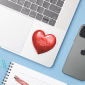 Valentinstag des Vintagen Aufkleber (Laptop mit iPhone)