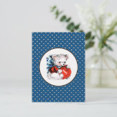 Valentinstag des Vintagen Teddy-Bären Feiertagspostkarte (Stehend Vorderseite)