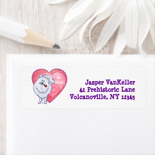 Valentinstag des weißen Spitzes (Insitu)