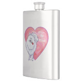 Valentinstag des weißen Spitzes Flachmann (Links)