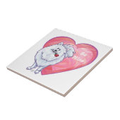 Valentinstag des weißen Spitzes Fliese (Seite)