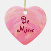 Valentinstag des weißen Spitzes Keramik Ornament (Hinten)