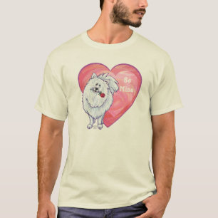 Valentinstag des weißen Spitzes T-Shirt