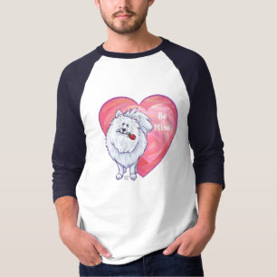 Valentinstag des weißen Spitzes T-Shirt