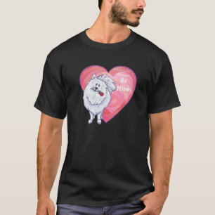 Valentinstag des weißen Spitzes T-Shirt
