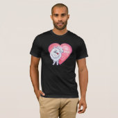Valentinstag des weißen Spitzes T-Shirt (Vorne ganz)