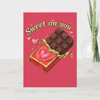 Valentinstag-Design inspiriert von Schokolade Karte