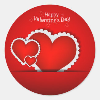 Valentinstag-Design Runder Aufkleber
