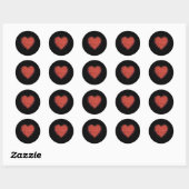 Valentinstag-Designs2  Runder Aufkleber (Blatt)