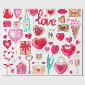 Valentinstag-Designs Geschenkpapier (Flach)