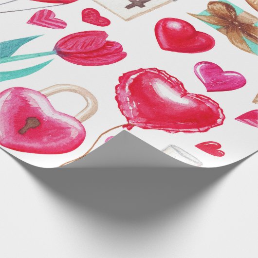 Valentinstag-Designs Geschenkpapier (Ecke)