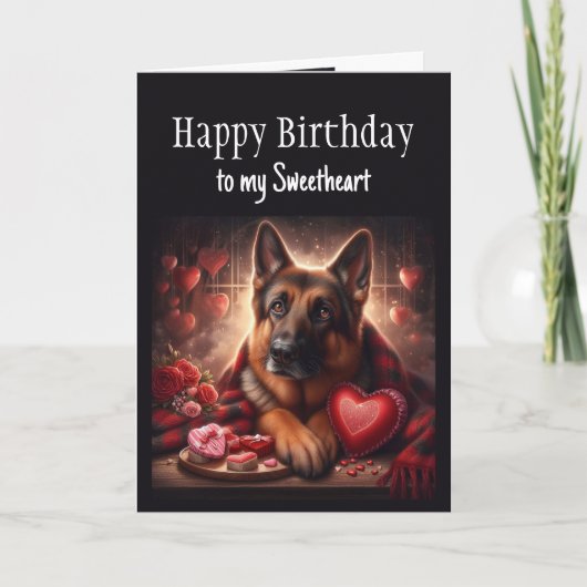 Valentinstag Deutscher Schäferhund Hund Sweetheart Karte (Vorderseite)