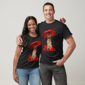 Valentinstag Deutscher Schäferhund Schirmpfropfen T-Shirt (Unisex)