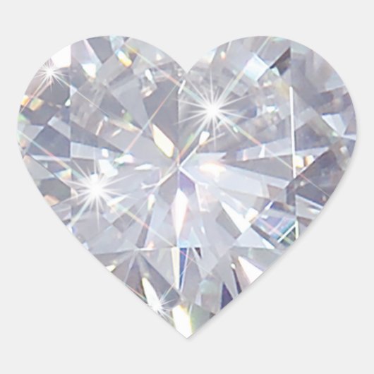 Valentinstag - Diamanten Herz-Aufkleber (Vorderseite)
