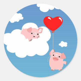 Valentinstag: Die Flügel der Liebe Aufkleber