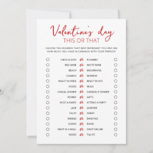 Valentinstag Diese oder jene Game Editable Card Einladung