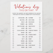 Valentinstag Dieses oder jenes Game Editable Spiel (Vorderseite)