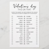 Valentinstag Dieses oder jenes Game Editable Spiel (Vorderseite)