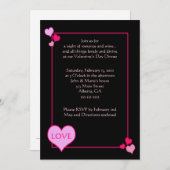 VALENTINSTAG Dinner Party 5 x 7 Einladung (Vorne/Hinten)