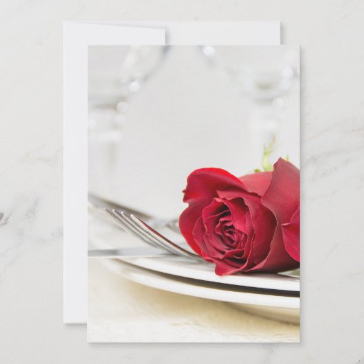 Valentinstag Dinner Party Einladung (Vorderseite)