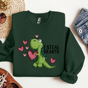 Valentinstag Dino Shirt, Valentingeschenk Sweatshirt