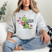 Valentinstag Dino Shirt, Valentingeschenk Sweatshirt
