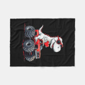 Valentinstag Dinosaur Monster LKW mit Herz B Fleecedecke (Vorderseite (Horizontal))