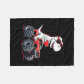 Valentinstag Dinosaur Monster LKW mit Herz B Fleecedecke (Vorderseite (Horizontal))