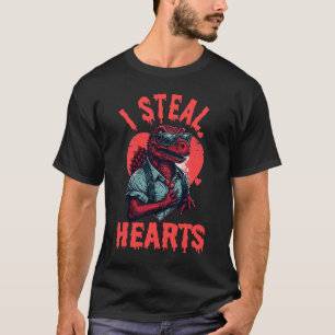 Valentinstag Dinosaurier I Steal Hearts Boys Men L T-Shirt