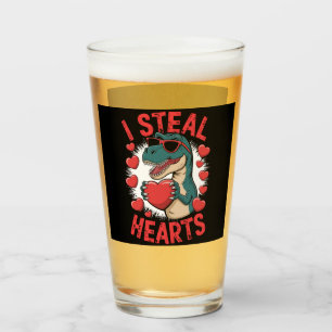 Valentinstag Dinosaurier Ich stehle Herzen Liebe T Glas