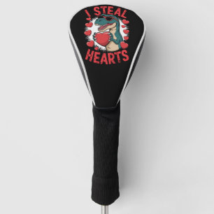 Valentinstag Dinosaurier Ich stehle Herzen Liebe T Golf Headcover