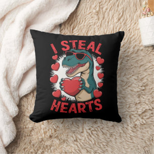 Valentinstag Dinosaurier Ich stehle Herzen Liebe T Kissen