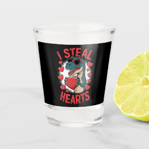 Valentinstag Dinosaurier Ich stehle Herzen Liebe T Schnapsglas