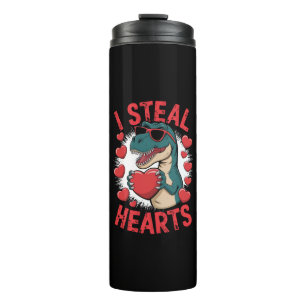 Valentinstag Dinosaurier Ich stehle Herzen Liebe T Thermosbecher